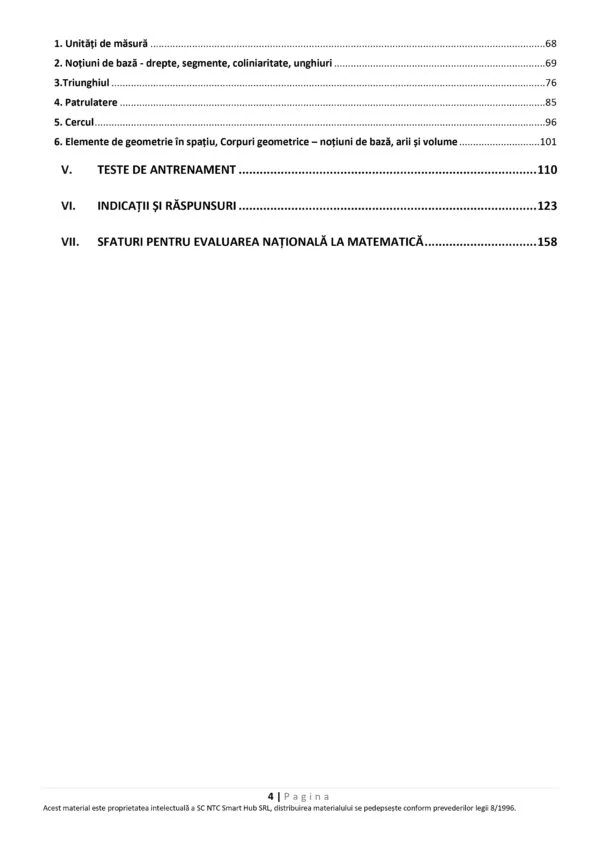 SINTEZĂ + CULEGERE modele subiecte examen​ Evaluarea Națională matematică PDF - imagine 9